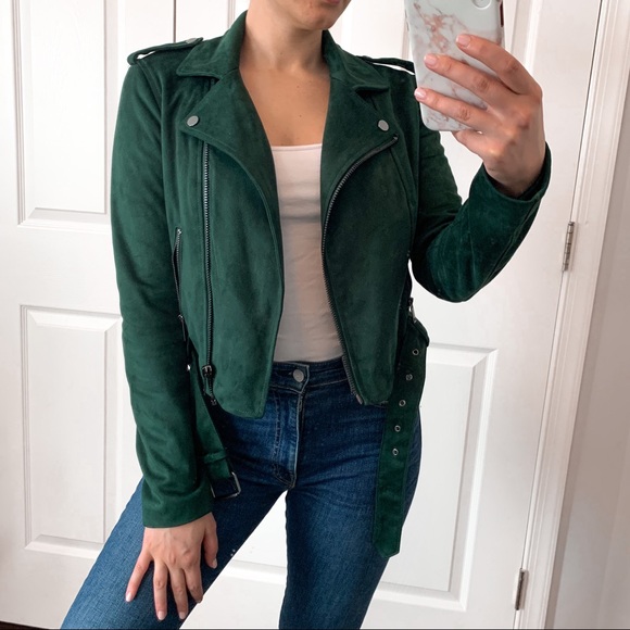 emerald green suede jacket